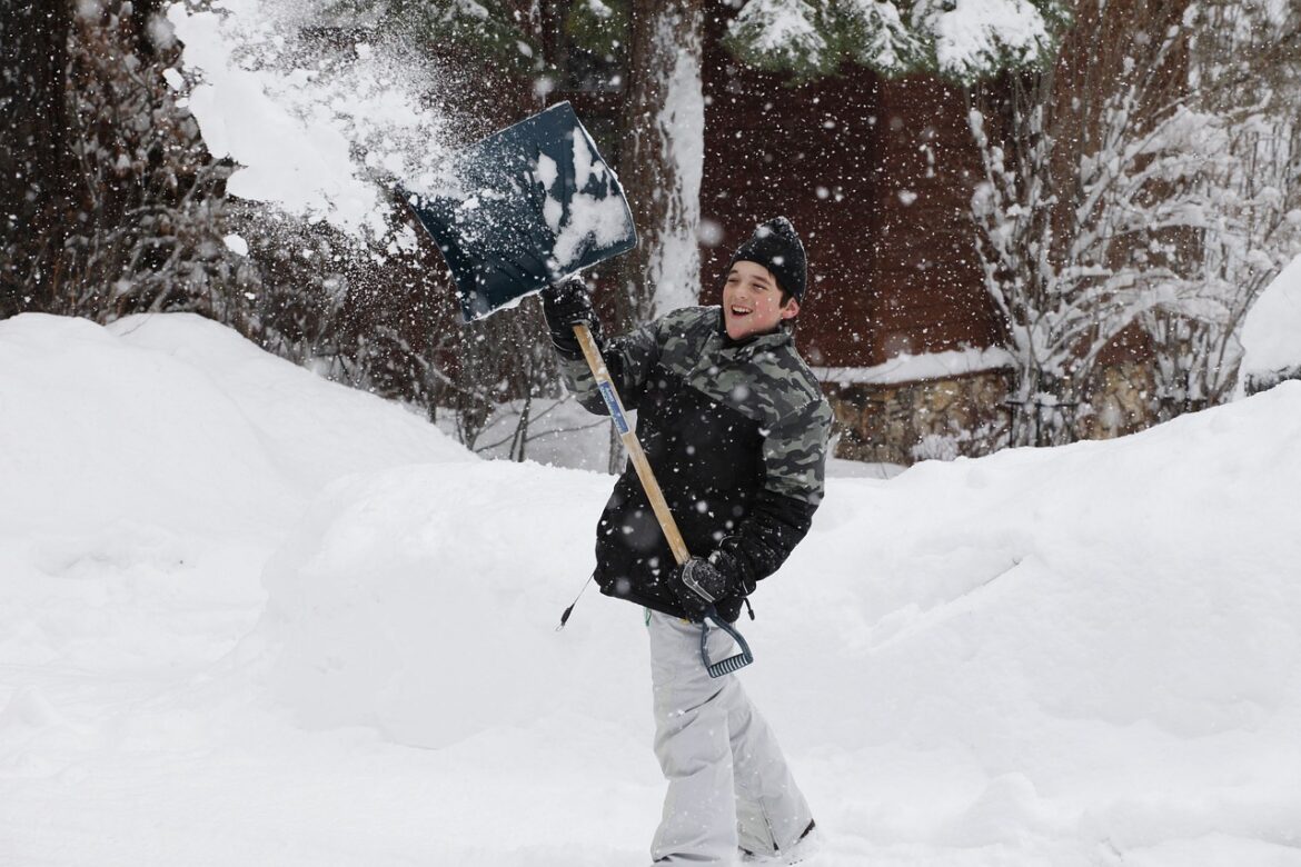 shoveling snow without pain